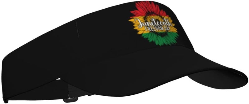 ertquji Juneteenth Celebrate Freedom African American Hat for Women Men Sun Visors Cap Adjustable Summer Beach Hats - Image 2